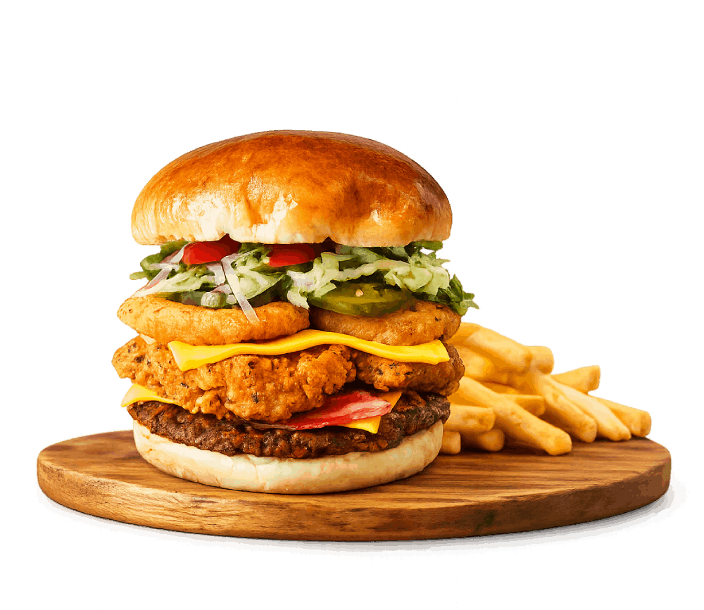 Burger Served at Bad Boy Street Food Mossley's Takeaway in Walsall
